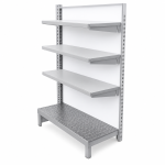 Góndola Lateral Metálica para Tiendas | Color Plomo