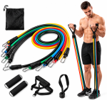 Kit Bandas Tubulares de Resistencia + Asas y Accesorios Fitness