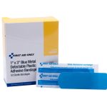 VENDAJES ADHESIVOS DE TEJIDO DETECTABLES DE METAL AZUL CURITAS CON METAL DETECTABLE