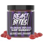 Beast Bites – Gomitas Nocturnas con Infusión de Valeriana (Sabor Fresa)