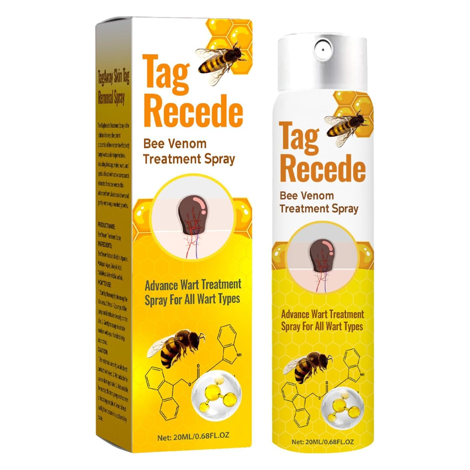 Tag Recede Tag Recede Spray | Eliminador Natural de Verrugas y Marcas en la Piel - Imagen 1