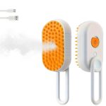 Cepillo de Vapor 4 en 1 para Mascotas | Masaje, Limpieza Profunda, Antiestático y Eliminación de Pelo