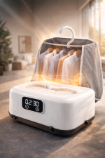 Secador de Ropa Portátil 520W Plegable con Temporizador LED – Hasta 10 kg