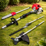 Motoguadaña Multifunción 2 Tiempos con Kit Desmalezador y Accesorios de Poda